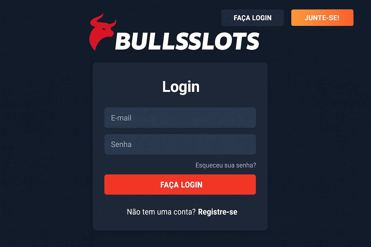 Login no Cassino BULLSSLOTS